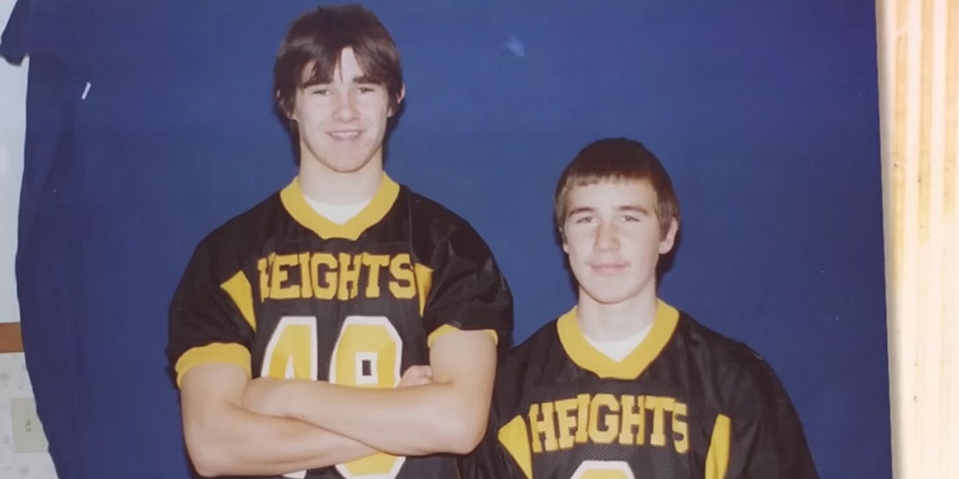 Jason and Travis Kelce as kids