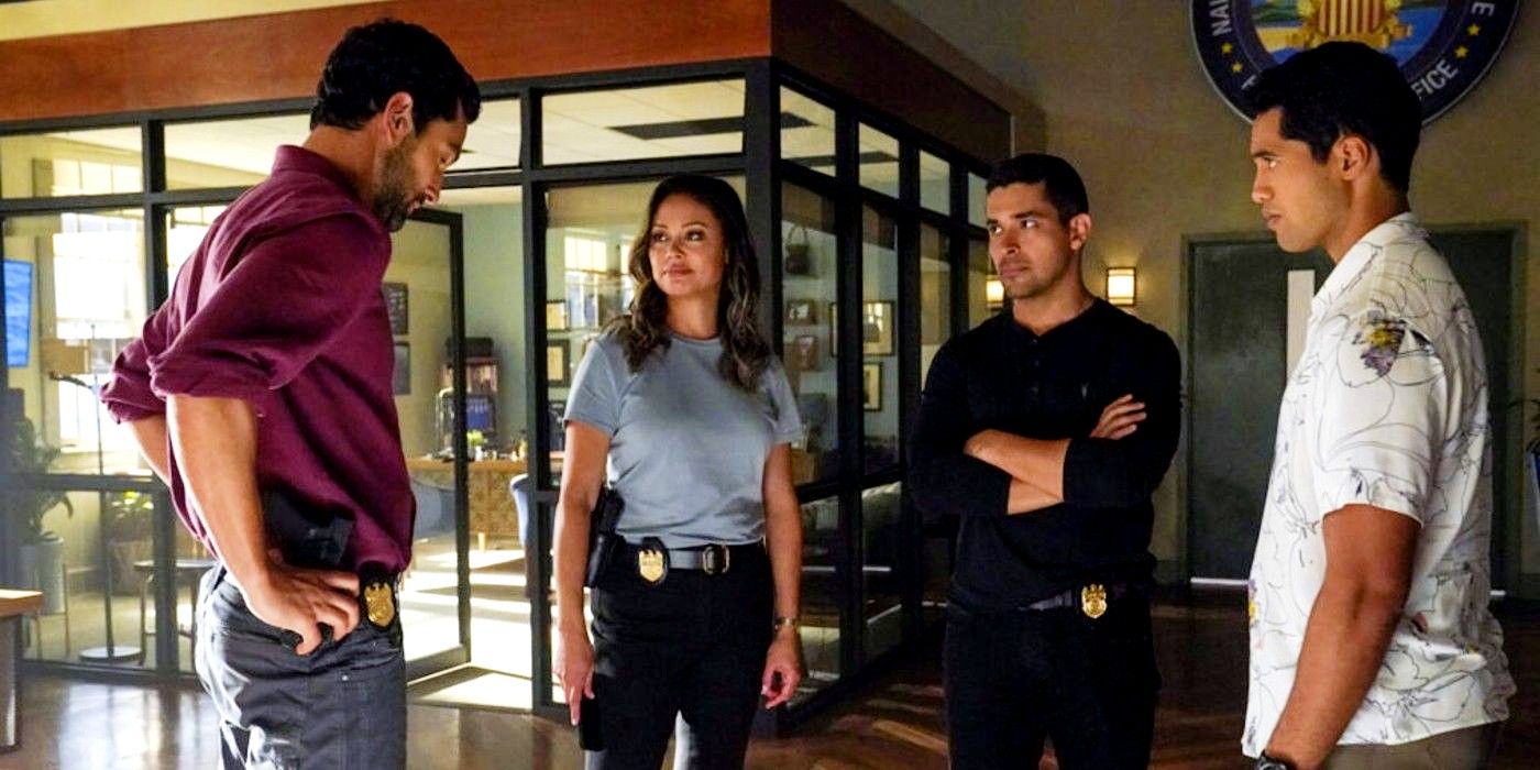 Jesse Boone with Jane Tennant, Nick Torres, and Kai Holman in the NCIS crossover