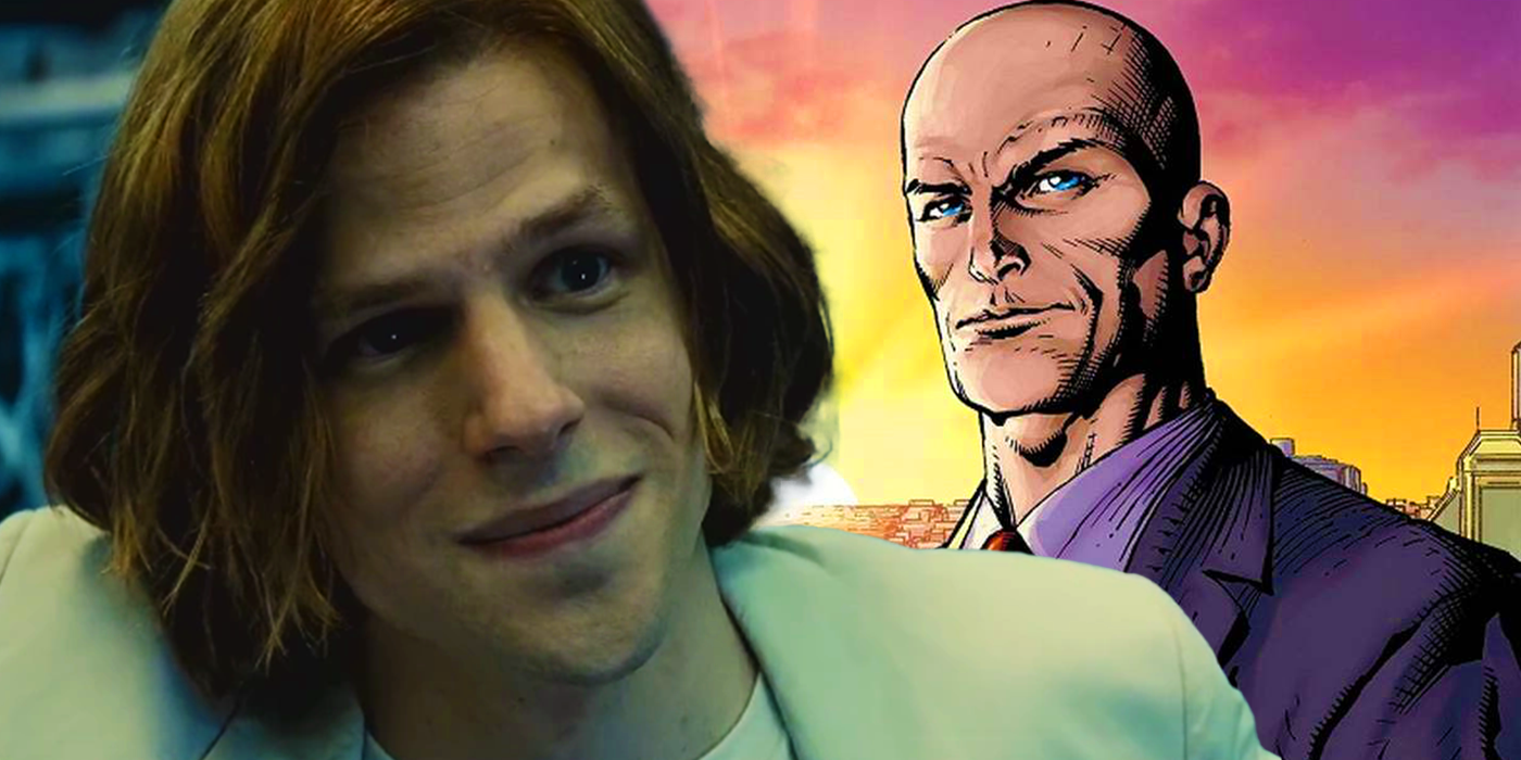 Jesse Eisenberg as Lex Luthor in the DCEU with Lex Luthor in DC Comics