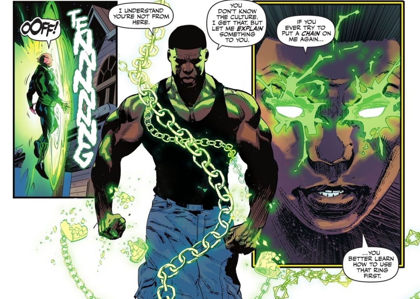 John Stewart Fights Green Lantern DC