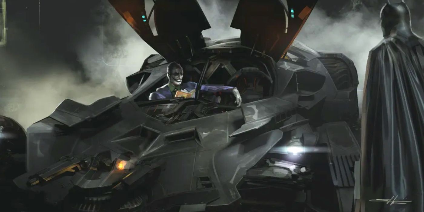 Joker in Batombil Suicide Squad Concept Art