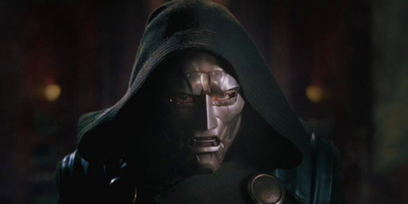 Juliah McMahon as Doctor Doom in Fantastic Four in full mask