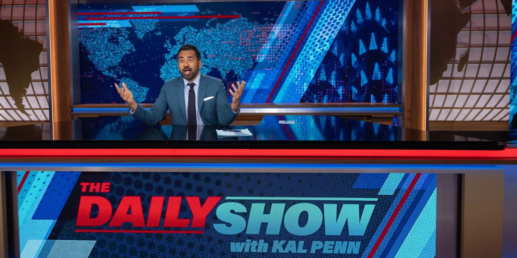 Kal Penn hosting the Daily Show