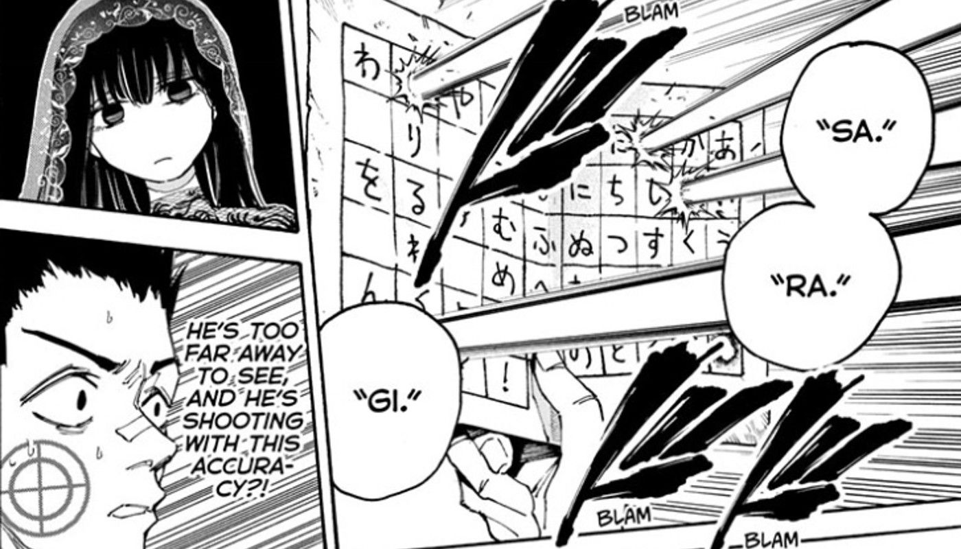 Kamihate shoots syllables in Sakamoto Days