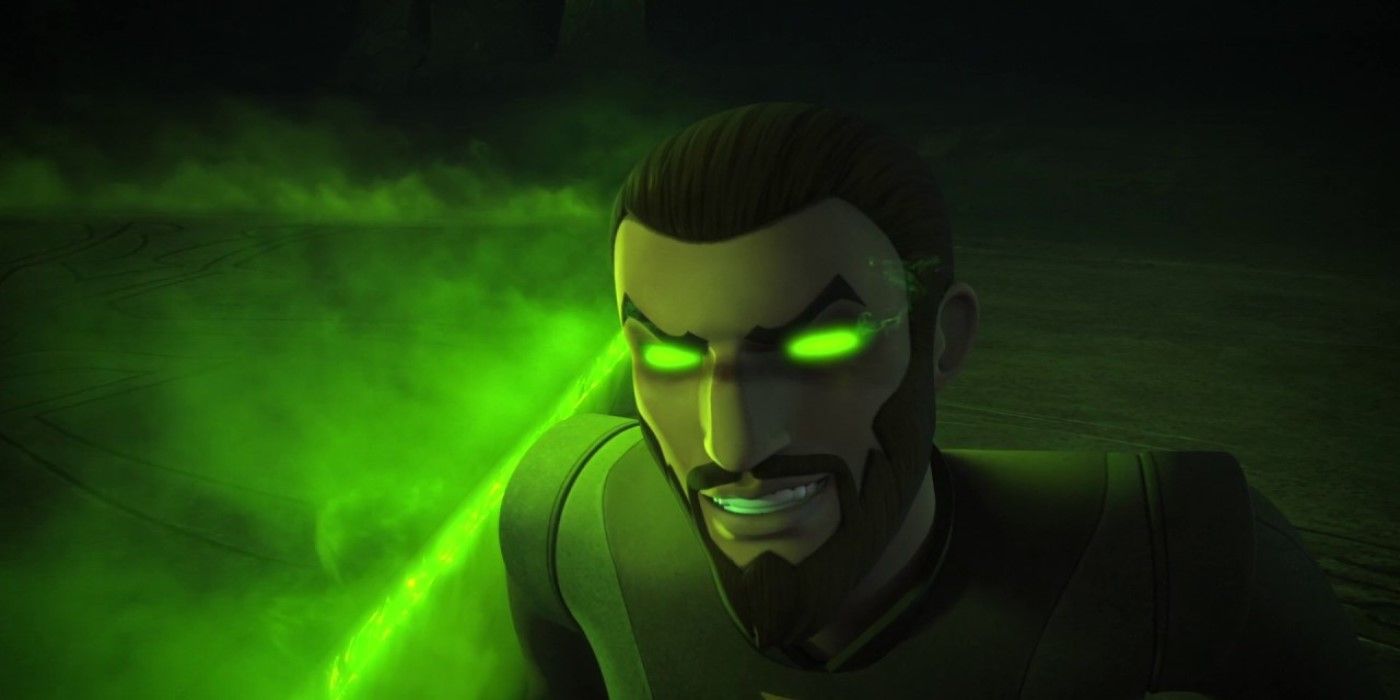 Kanan Jarrus possessed by a Nightsister in Star Wars Rebels.