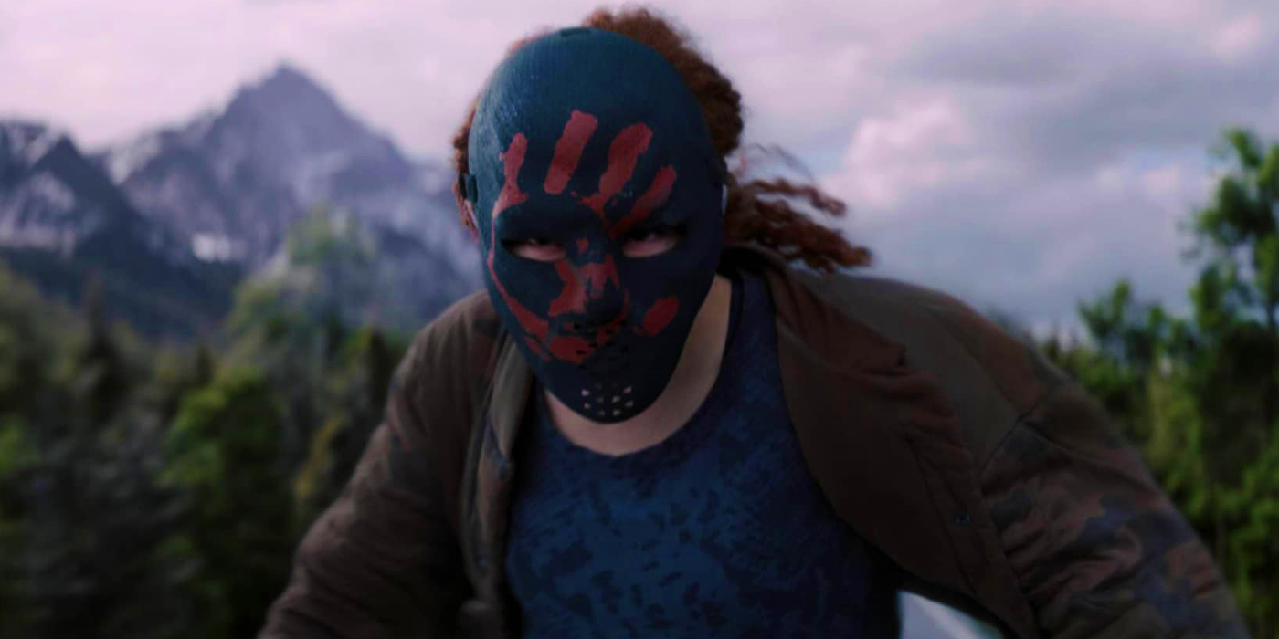 Karli Morgenthau as a Flag Smasher in The Falcon and the Winter Soldier