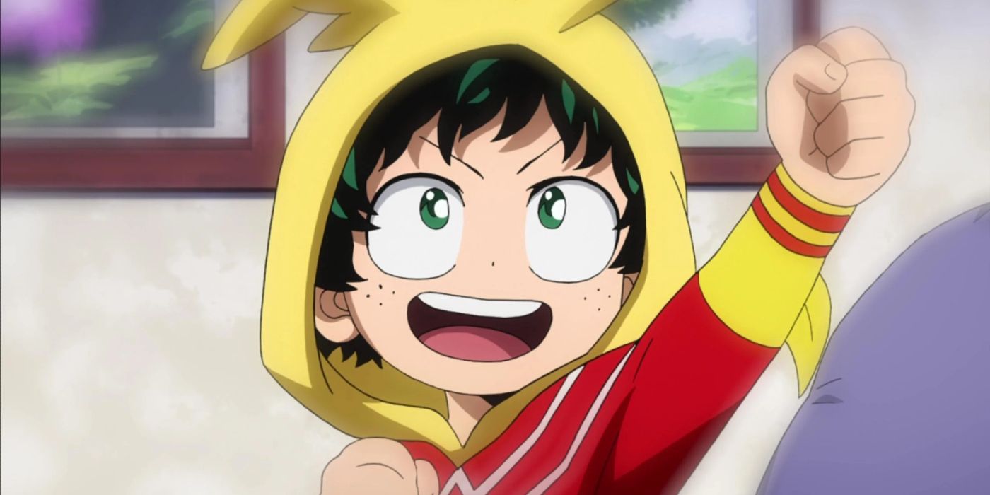 Kid Deku dreams of becoming a hero