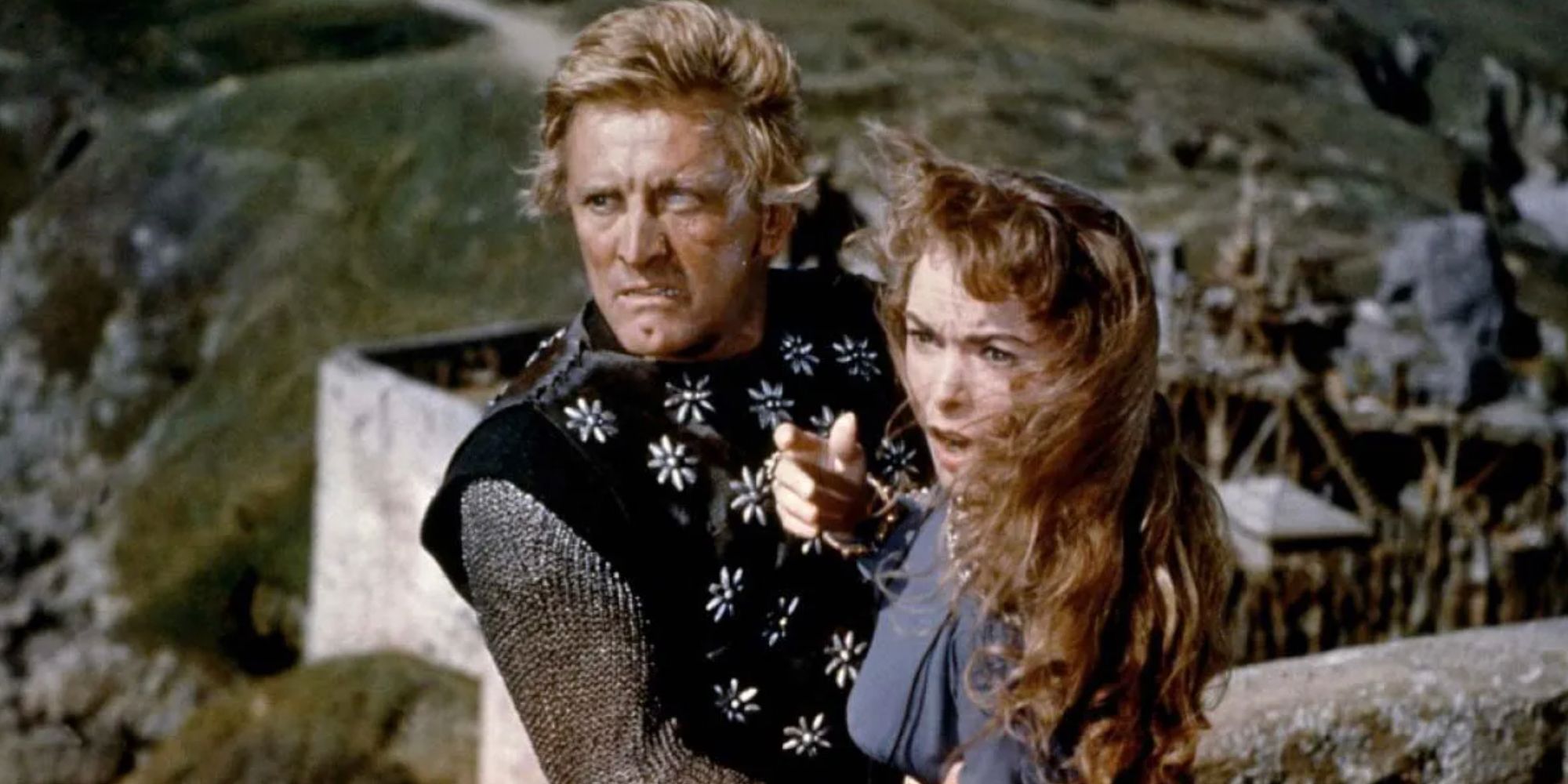 Kirk Douglas and Janet Leigh surprised in The Vikings
