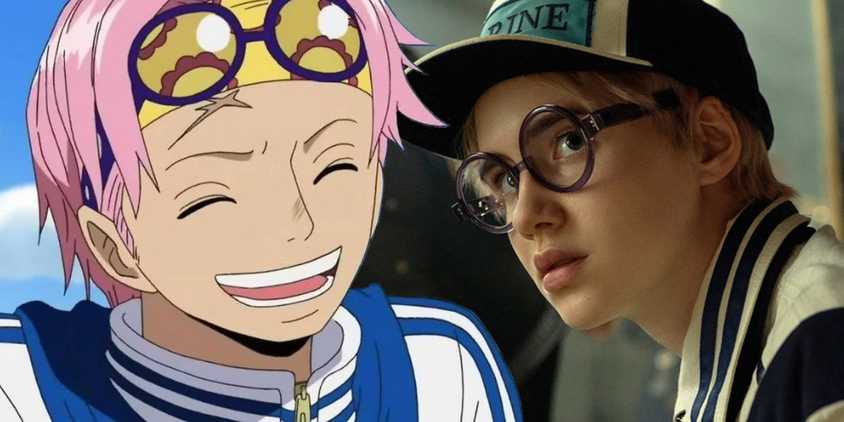 Koby from Netflix's One Piece next to the anime character