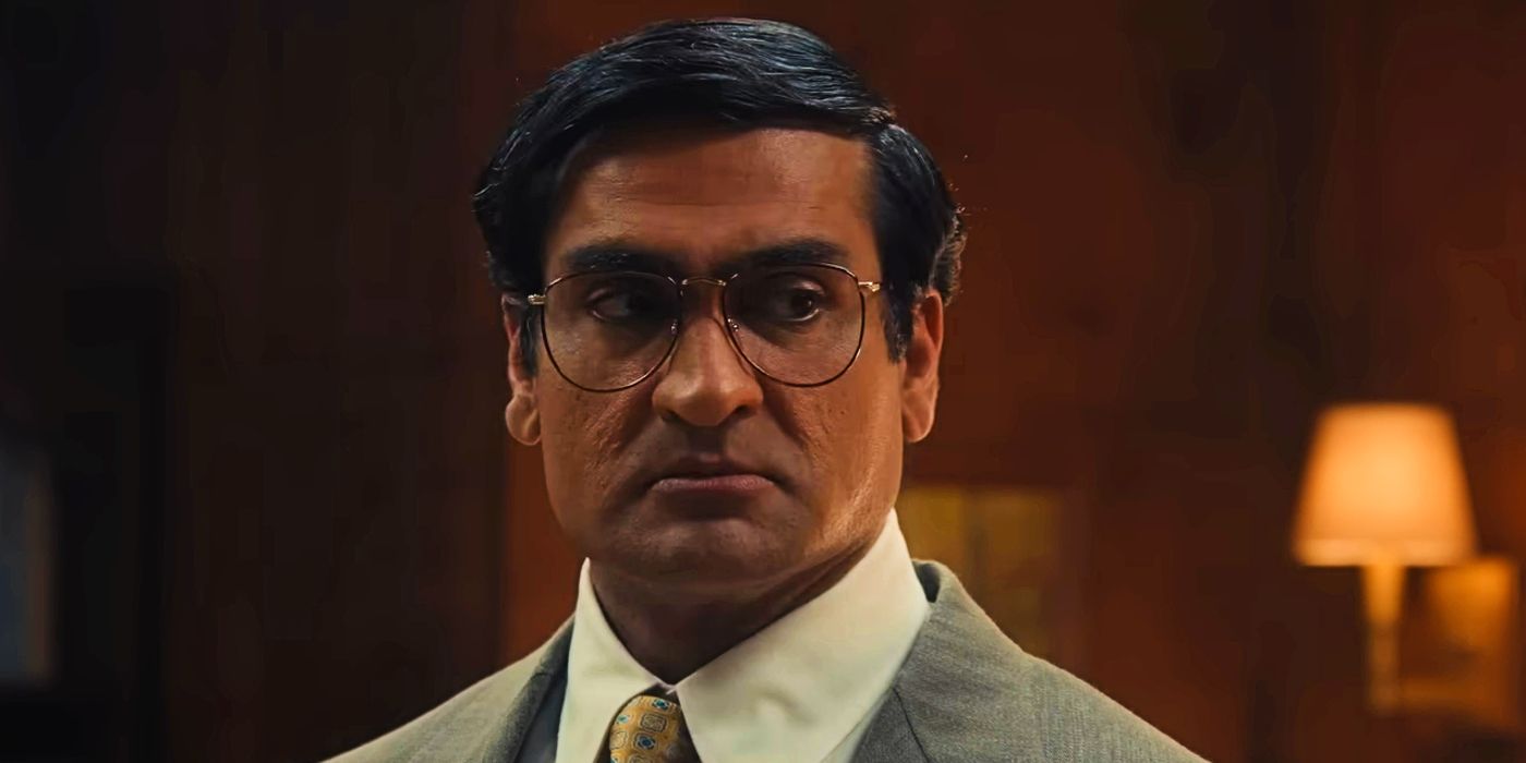 Kumail Nanjiani looking angry in Welcome to Chippendales