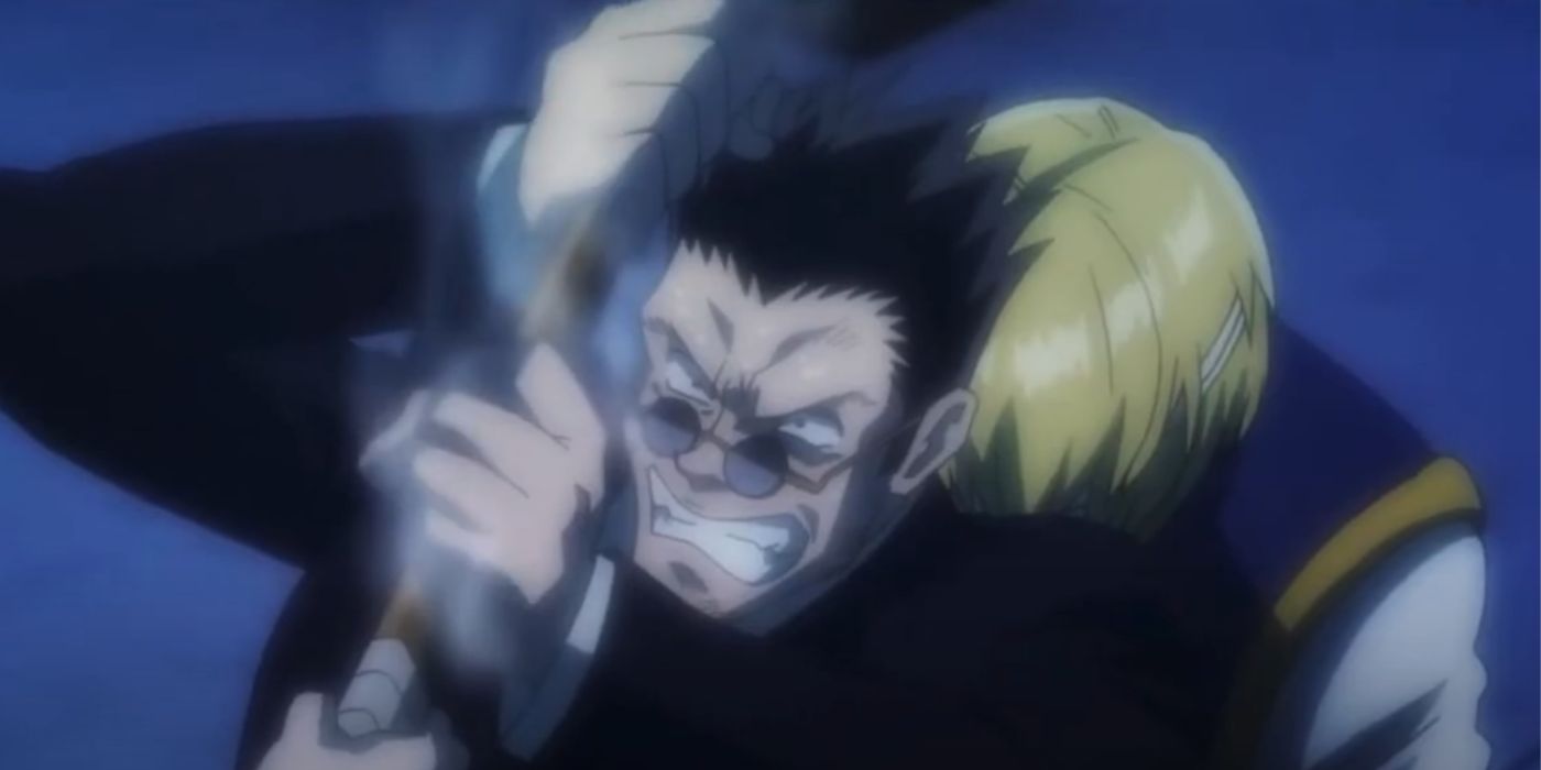 Leorio-from-Hunter-x-Hunter-Phantom-Rouge-protecting-Kurapika