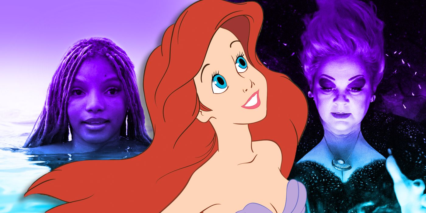 Little Mermaid Halle Bailey as Ariel animated version and Melissa McCarthy as Ursula