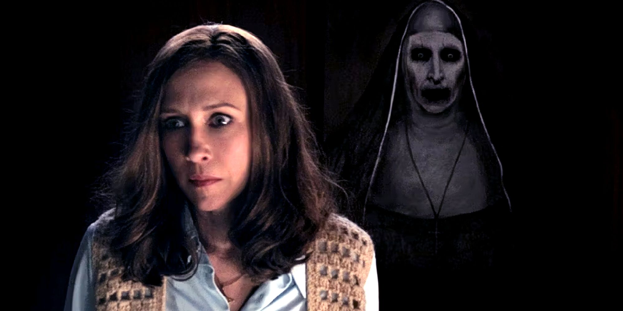 Lorraine Warren and The Nun Painting Scene in The Conjuring 2