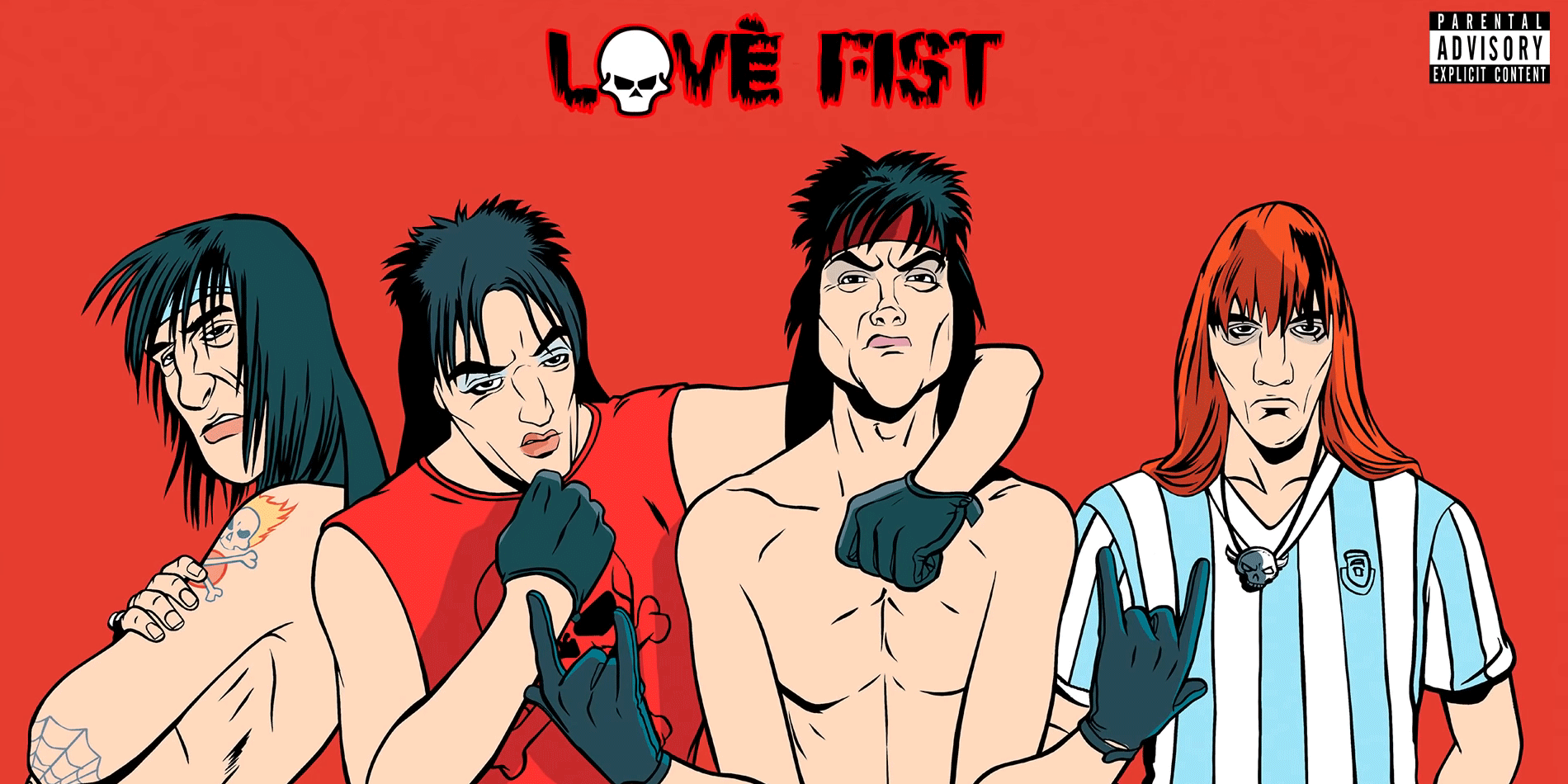 The Love Fist cover art for the CD in Grand Theft Auto.