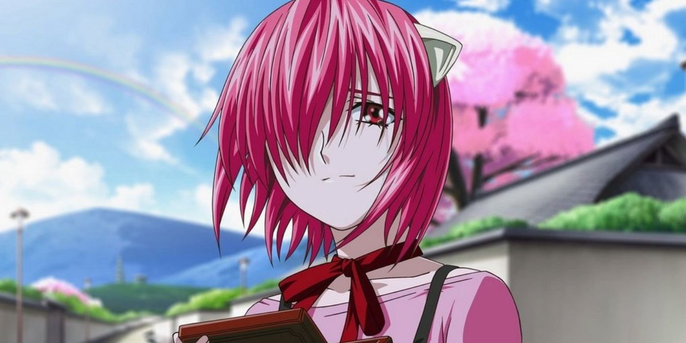 Lucy from Elfen Lied showing her horns