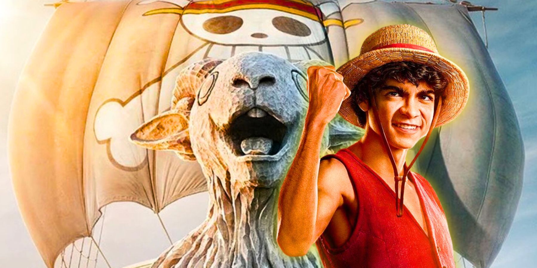 luffy and the going merry in the netflix live action one piece