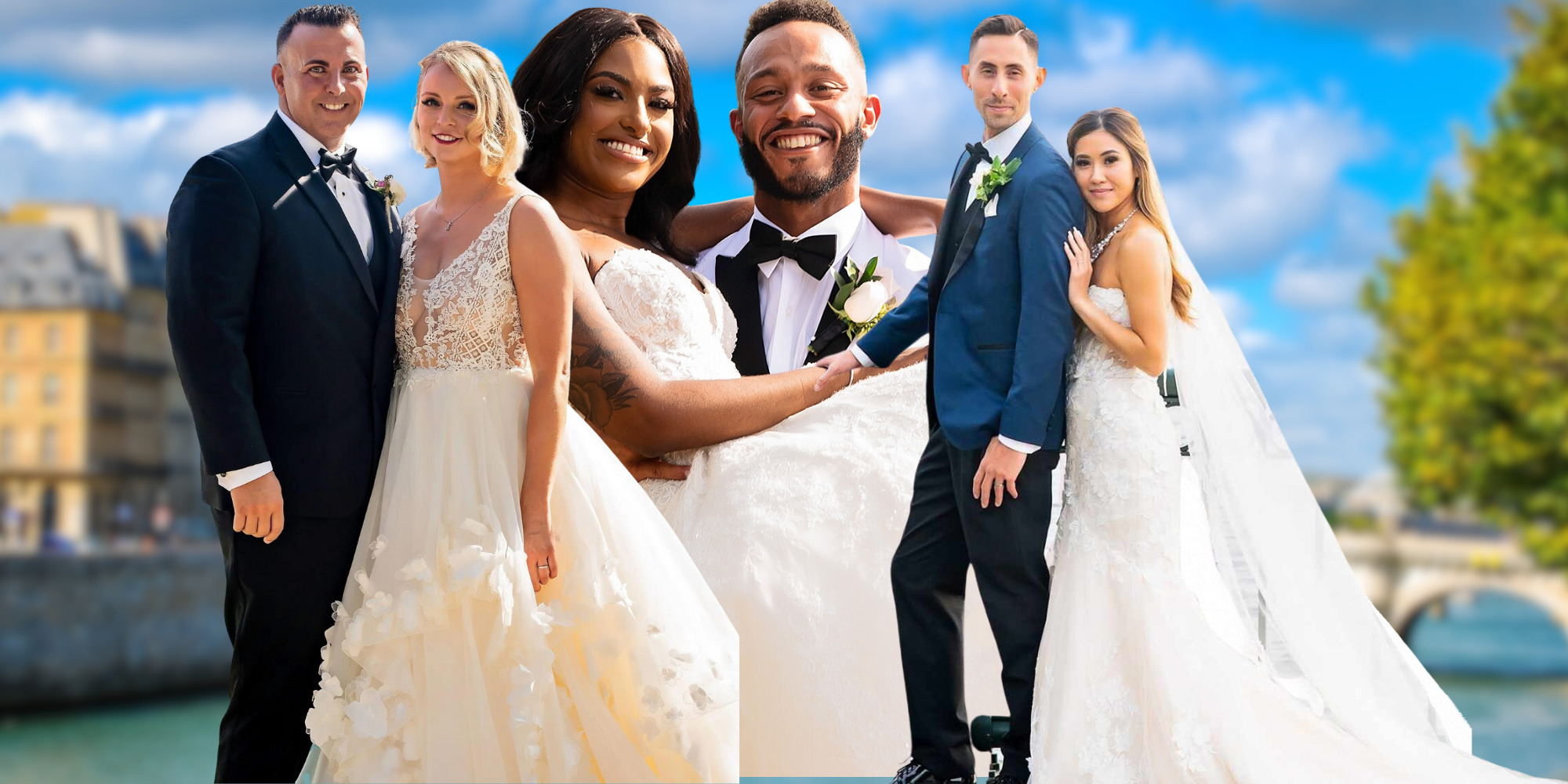 Married At First Sight Season 14 Boston couples in wedding attire