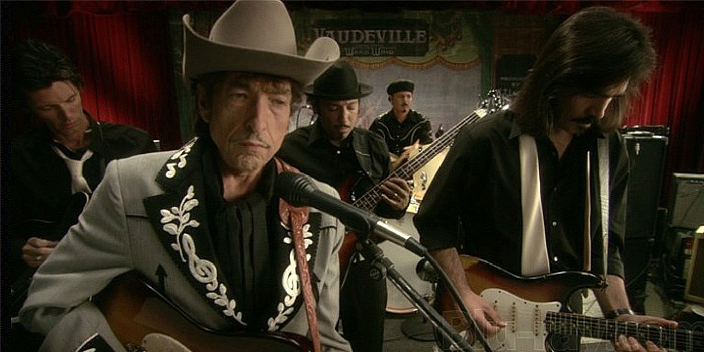 Bob Dylan as Jack Fate in the Masked and Anonymous Movie