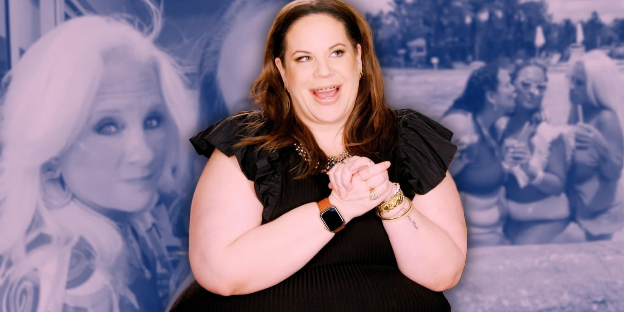 Whitney Way Thore from MBFFL with a mystery woman background