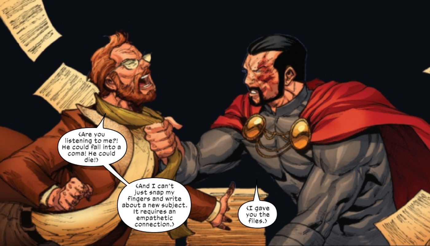 Mikhail Rasputin argues with The Chronicler about Colossus-2