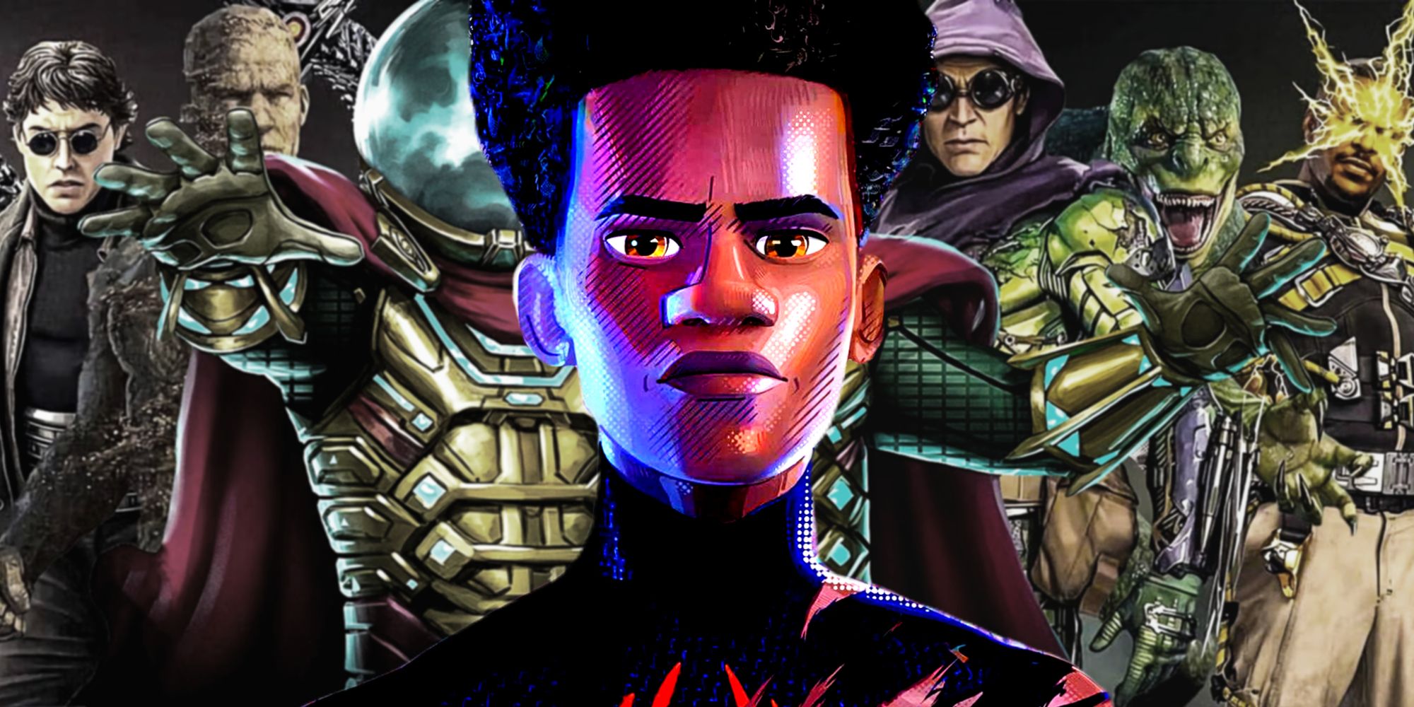 Miles Morales in Spider-Man Across the Spider-Verse and the MCU Sinister Six