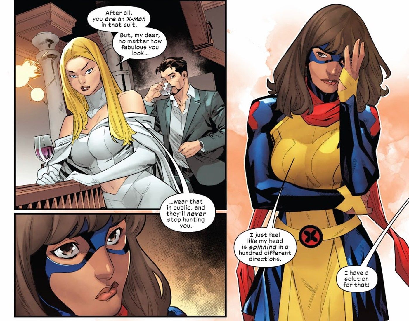 Ms. Marvel talks to Emma Frost about being a mutant-2