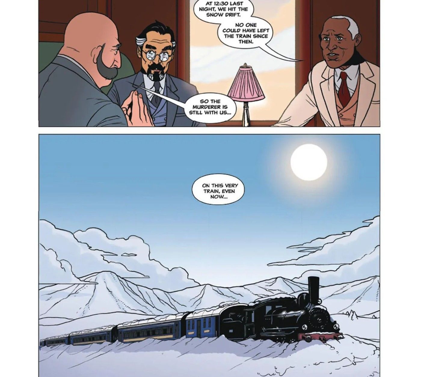 murder on the orient express comic page