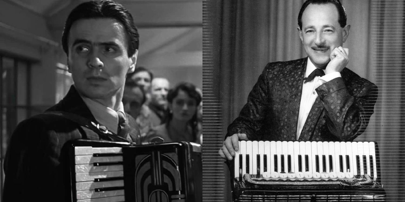 Side by side comparison of the real Leo Rosner and his portrayal by Piotr Polk in Schindler's List