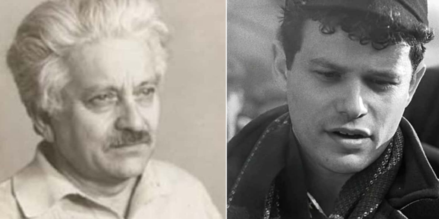 Side by side comparison of the real Josef Bau and his portrayal by Rami Heuberger inSchindler's List