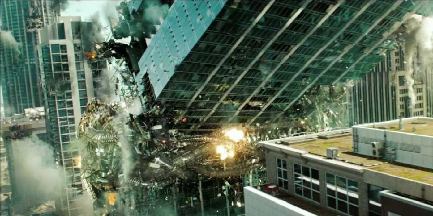 Falling Skyscraper Transformers Dark of the Moon