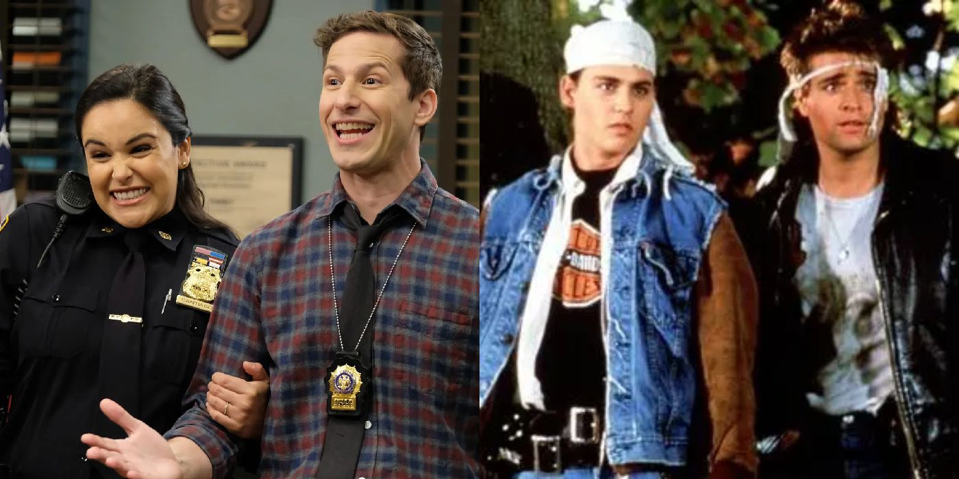 Brooklyn Nine Nine and 21 Jump street with Johnny Depp and Peter Deluise