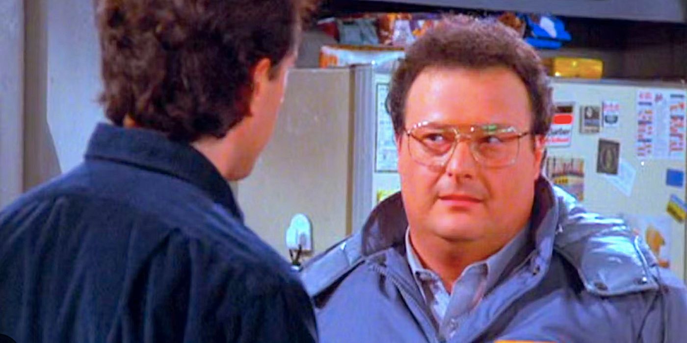 Newman eyes Jerry suspiciously in Seinfeld