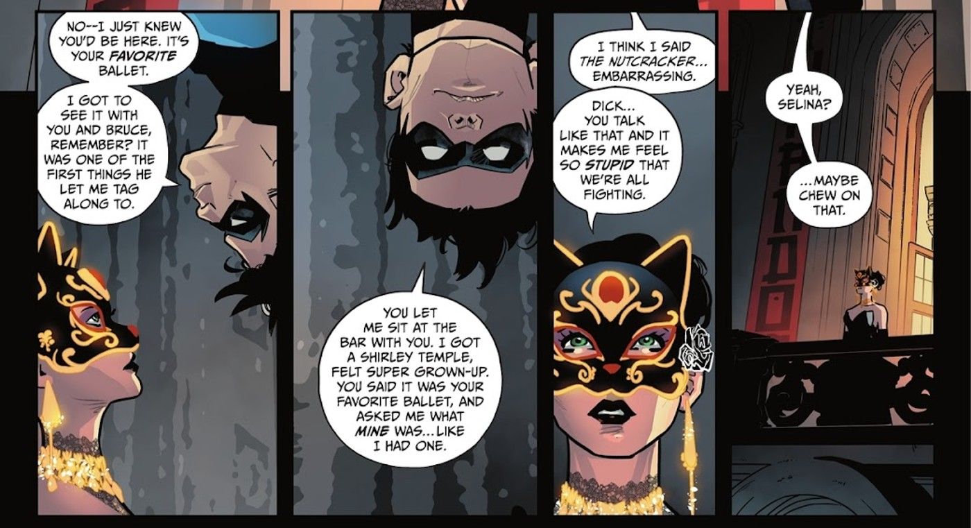 Nightwing Remembers His Past with Catwoman