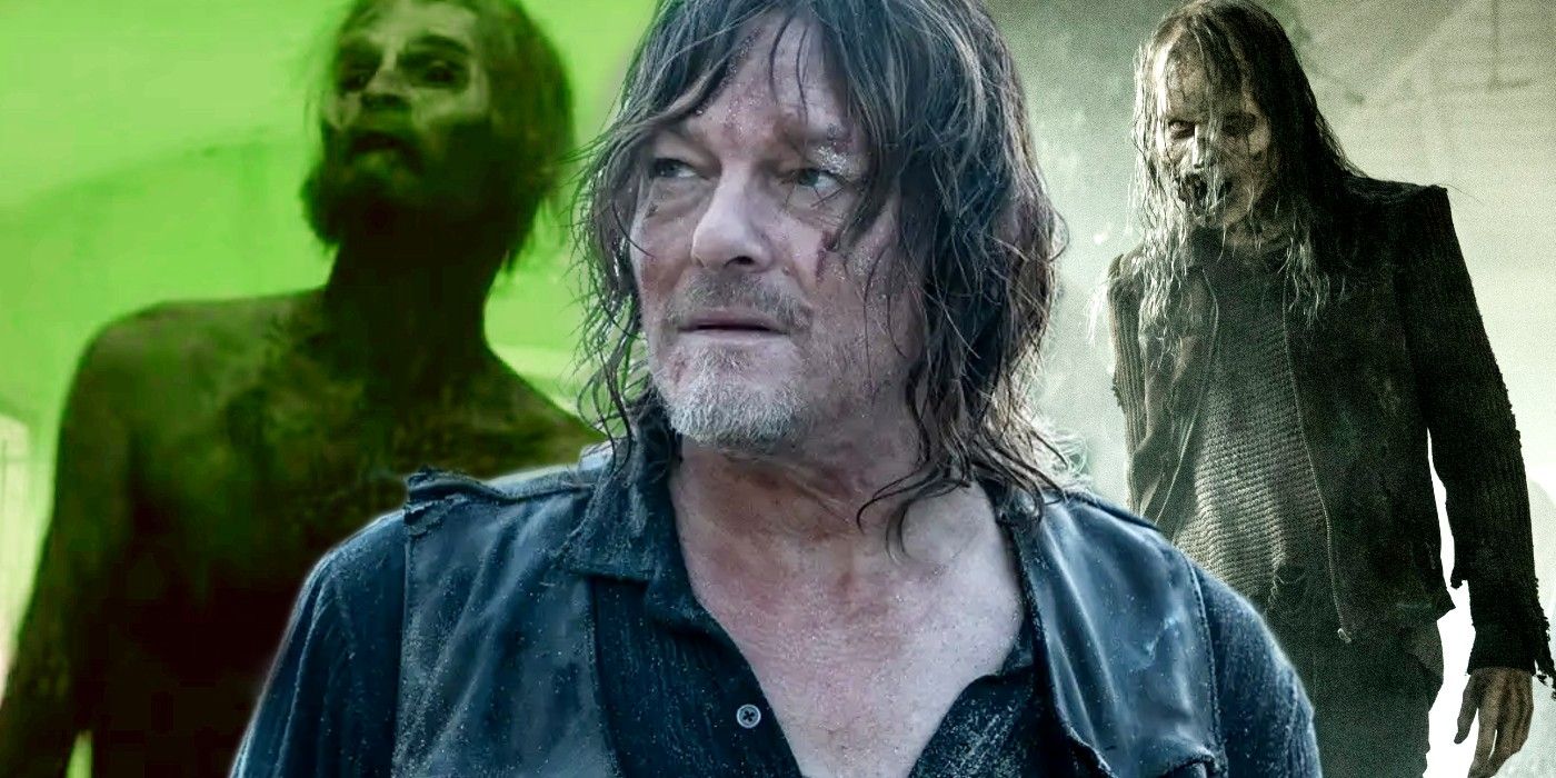 Norman Reedus as Daryl Dixon and Walking Dead zombies