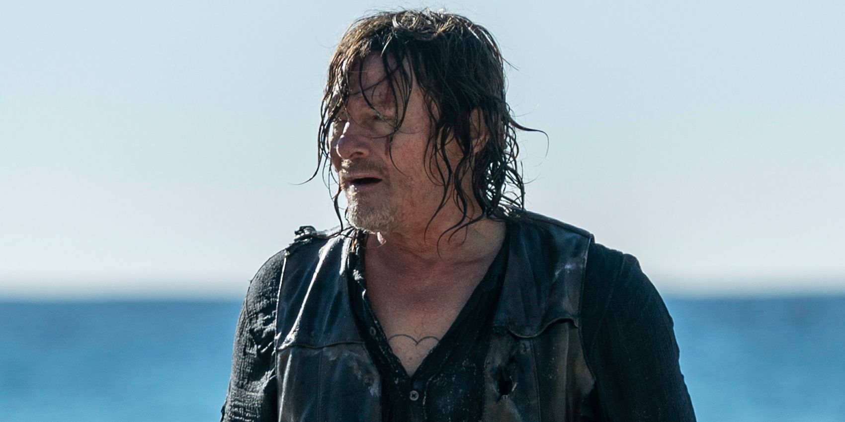 Norman Reedus as Daryl Dixon on the Beach in The Walking Dead Daryl Dixon Cropped