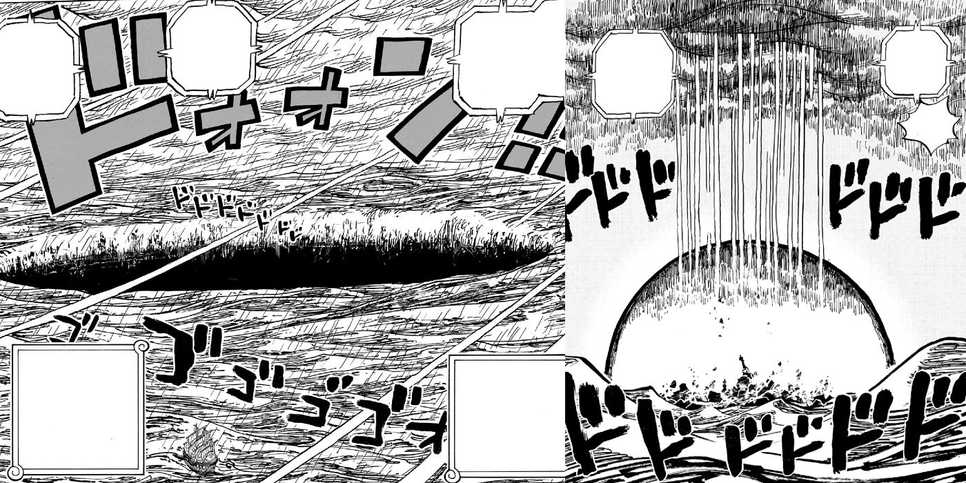 Imu from One Piece destroys Lulusia using a weapon powered by the Mother Flame