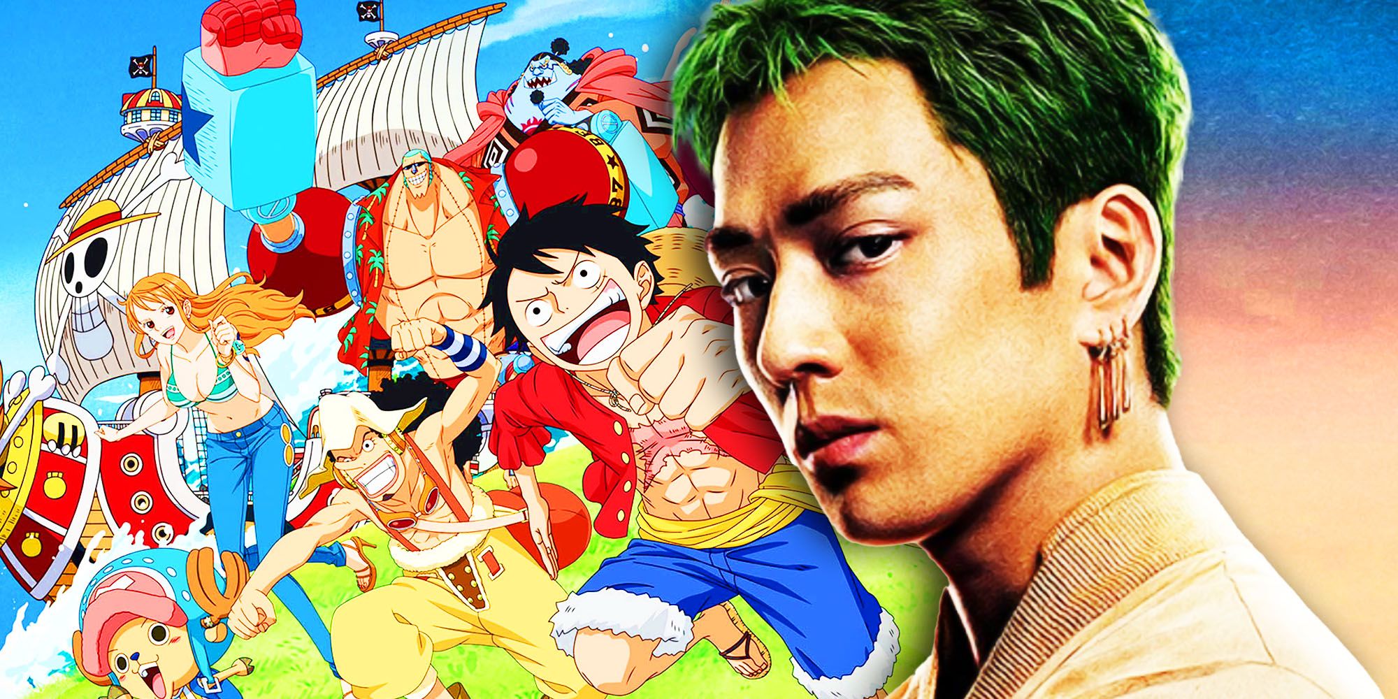 Live-action Zoro and One Piece anime's Straw Hat pirates 