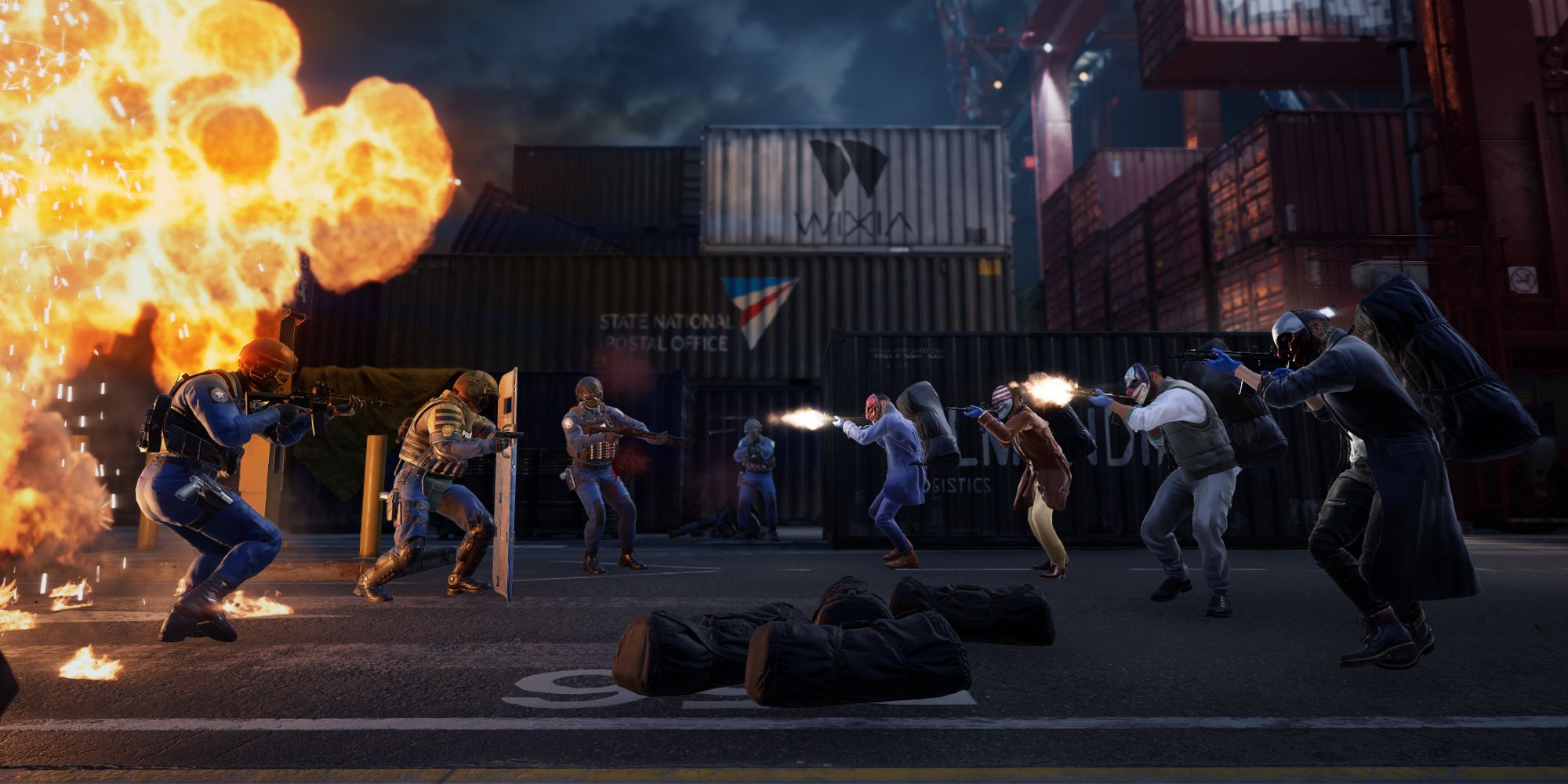 Payday 3 Review payday gang firing and police squad