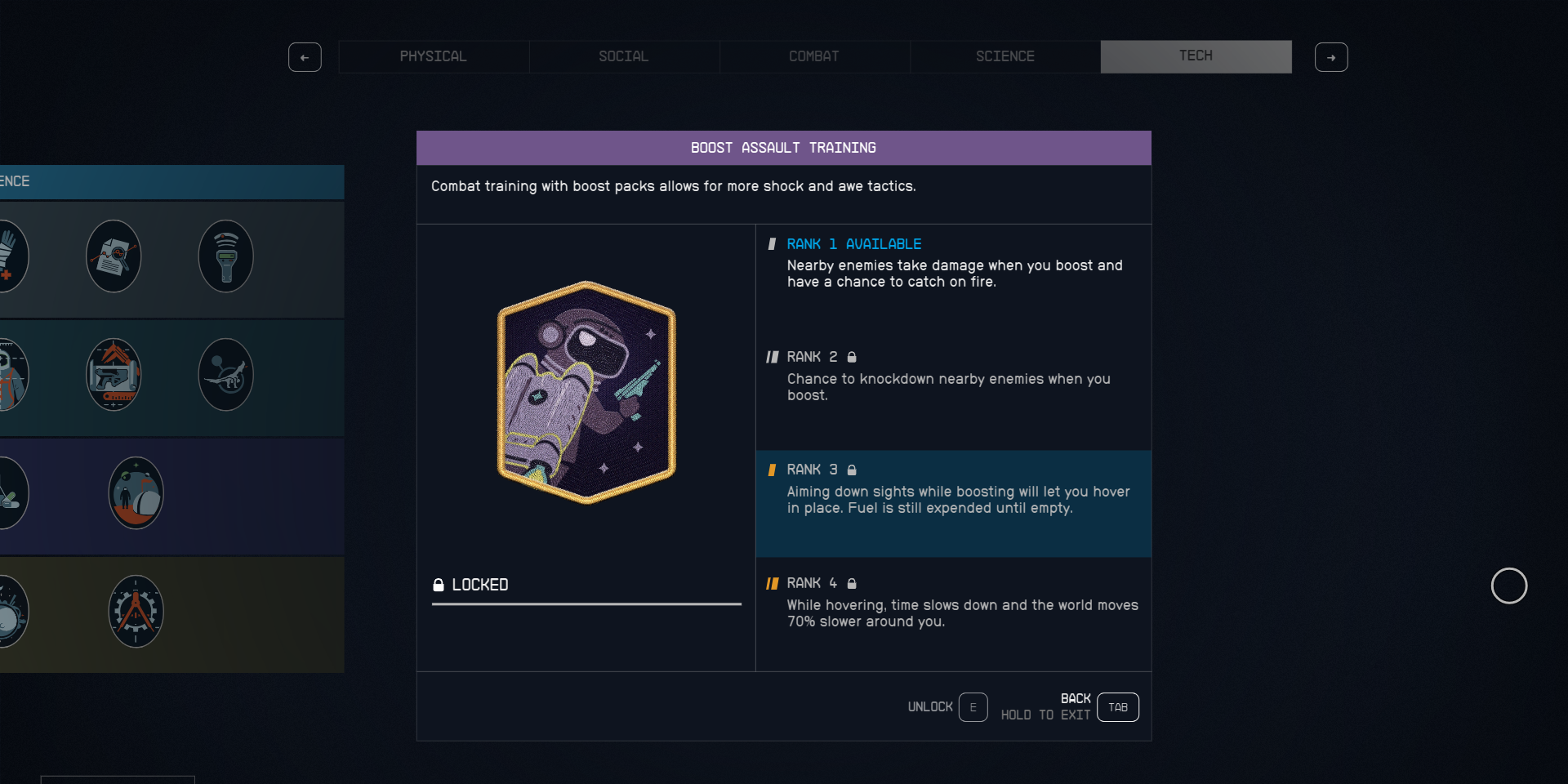 Boost Assault Perk description and its ranks in Starfield