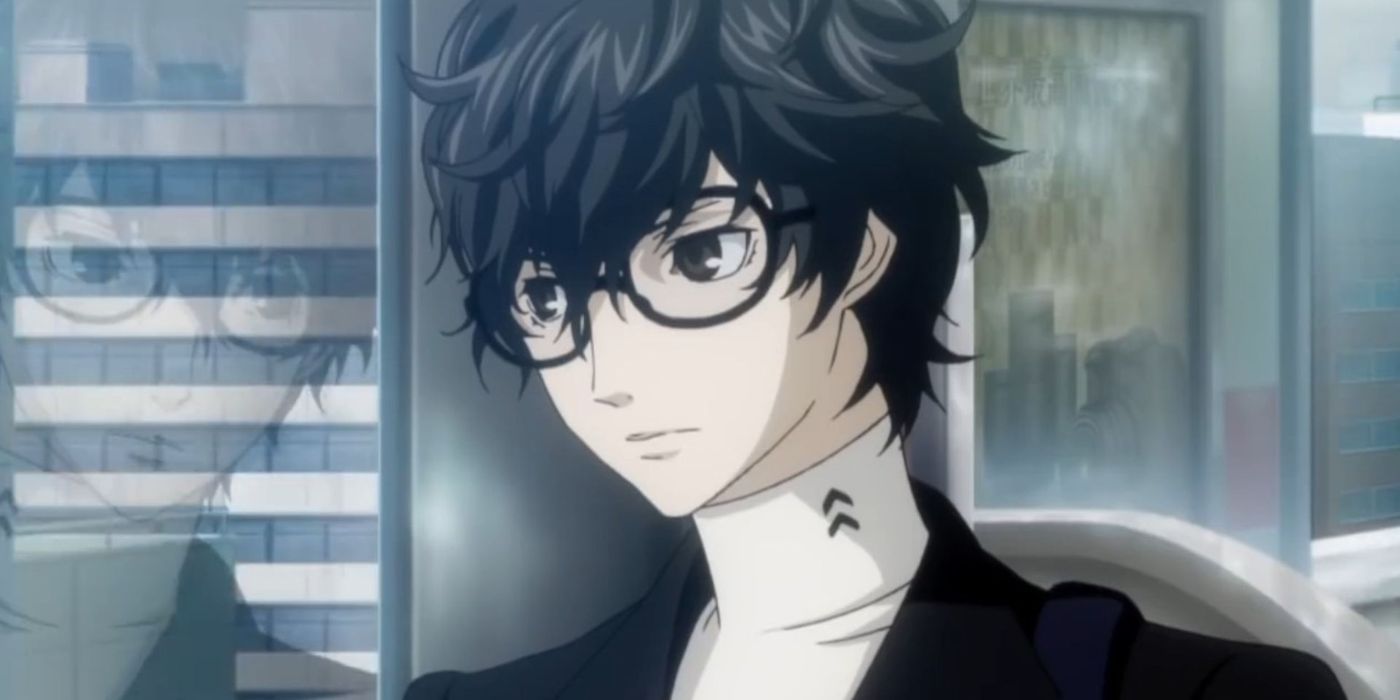 Persona-5-protagonist-Ren-looking-out-a-window-in-the-anime