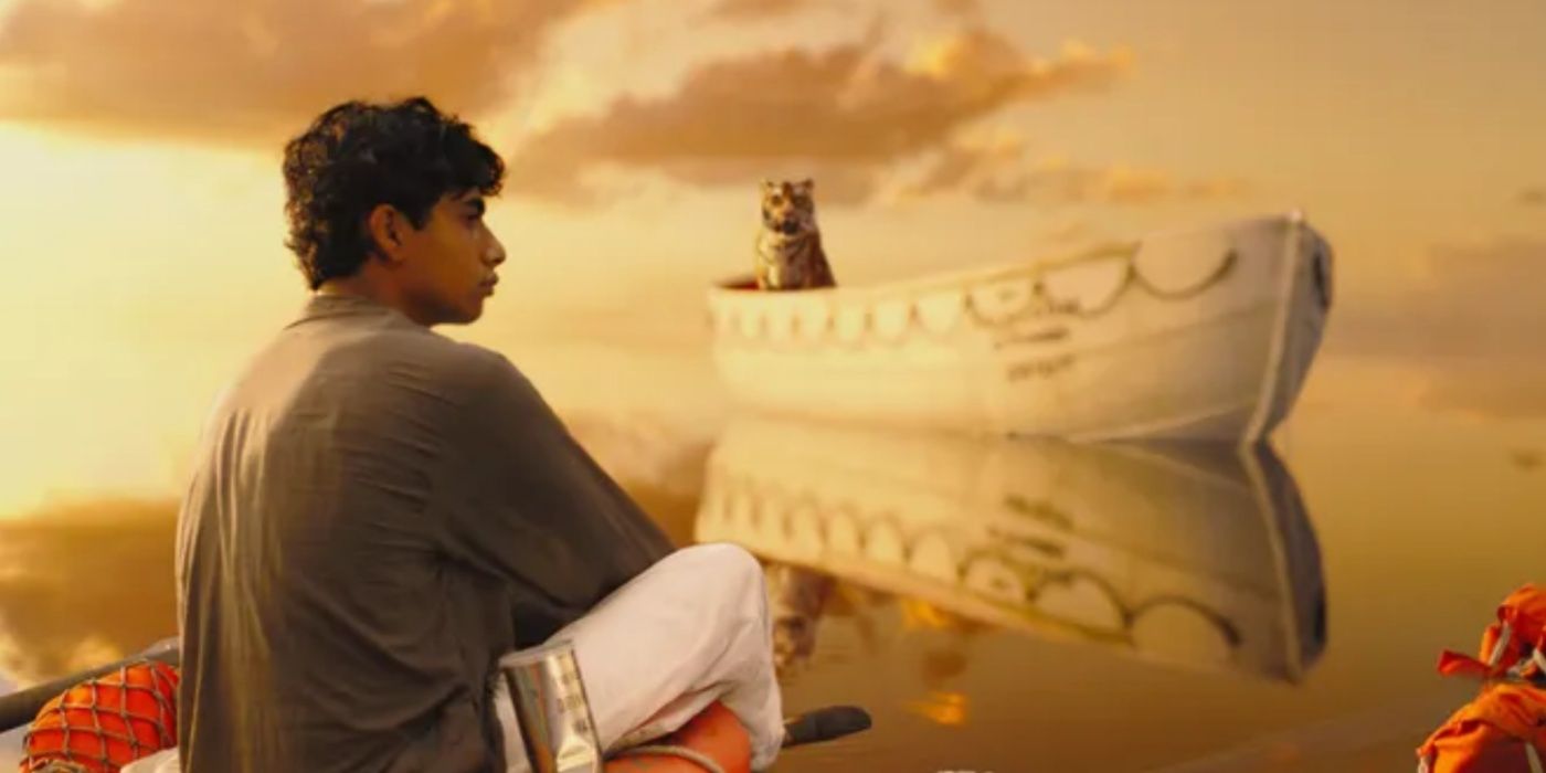 Pi and Richard Parker in Life of Pi.