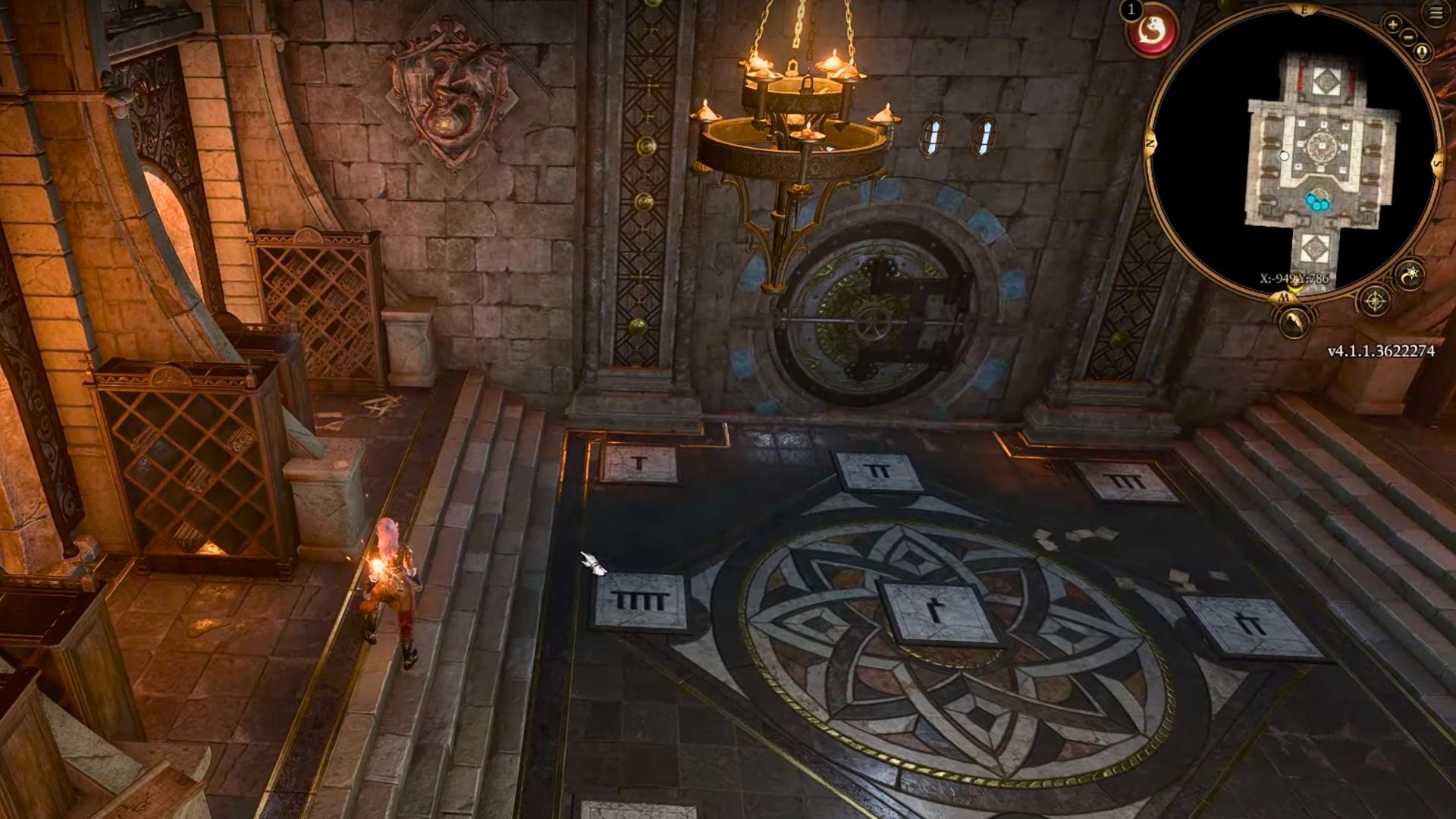 Player standing next to vault puzzle in Baldur's Gate 3