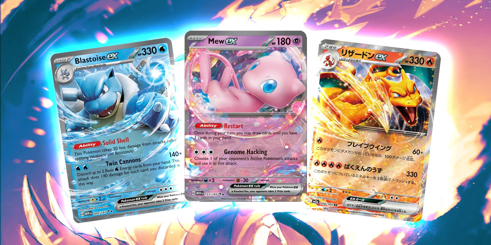 https://static1.srcdn.com/wordpress/wp-content/uploads/2023/09/pok-mon-151-cards-blastoise-mew-charizard.jpg