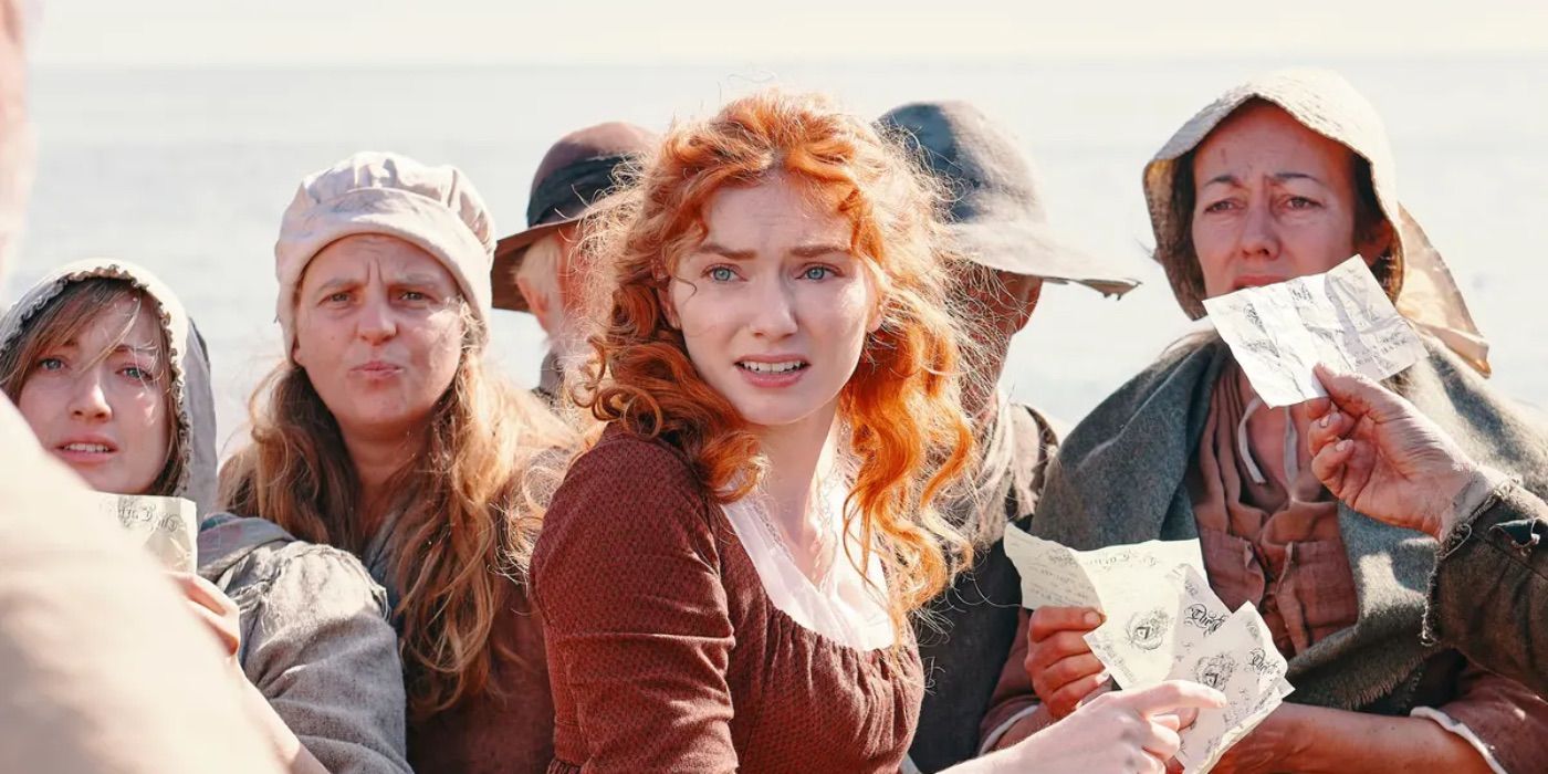 Demelza is confronted by angry workers in Poldark