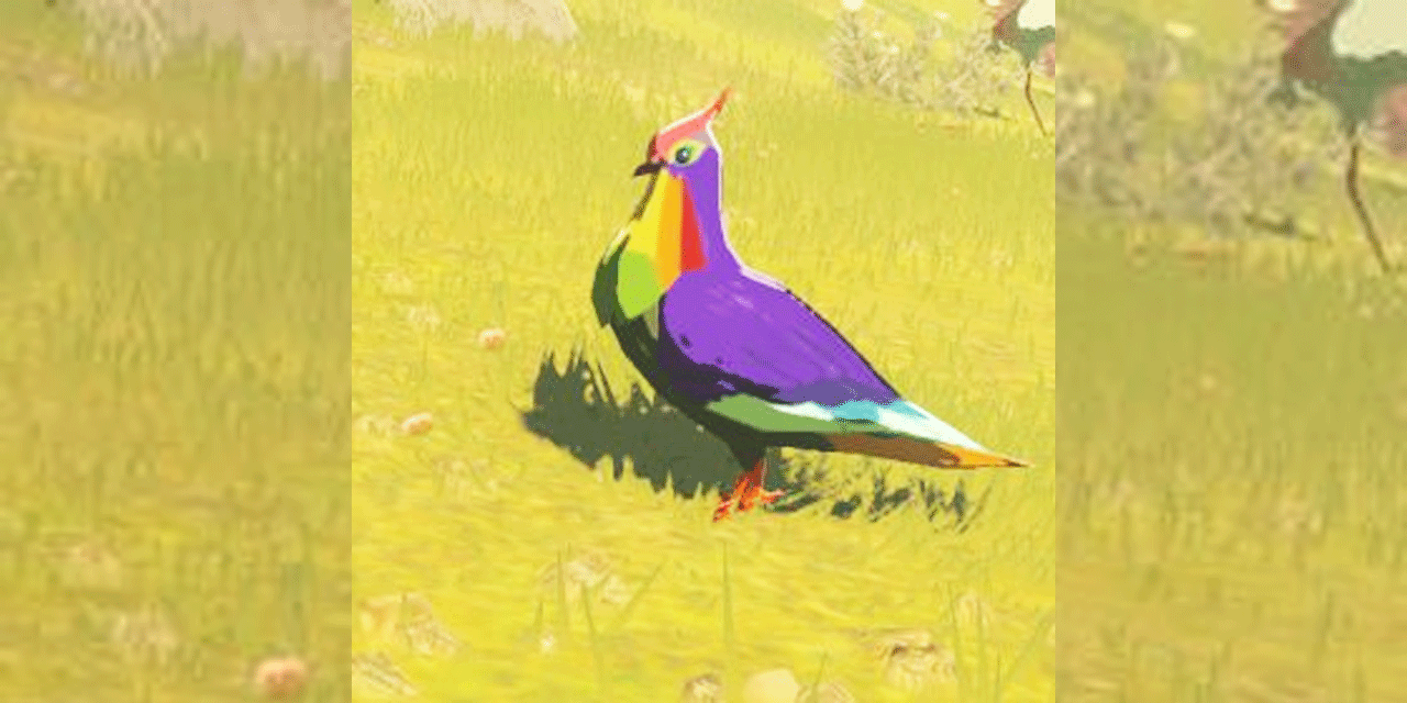 Rainbow Pigeon In Zelda BOTW.