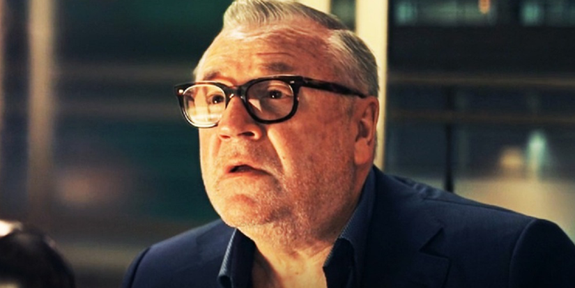 Ray Winstone as General Dreykov looking up in Phase 4's Black Widow