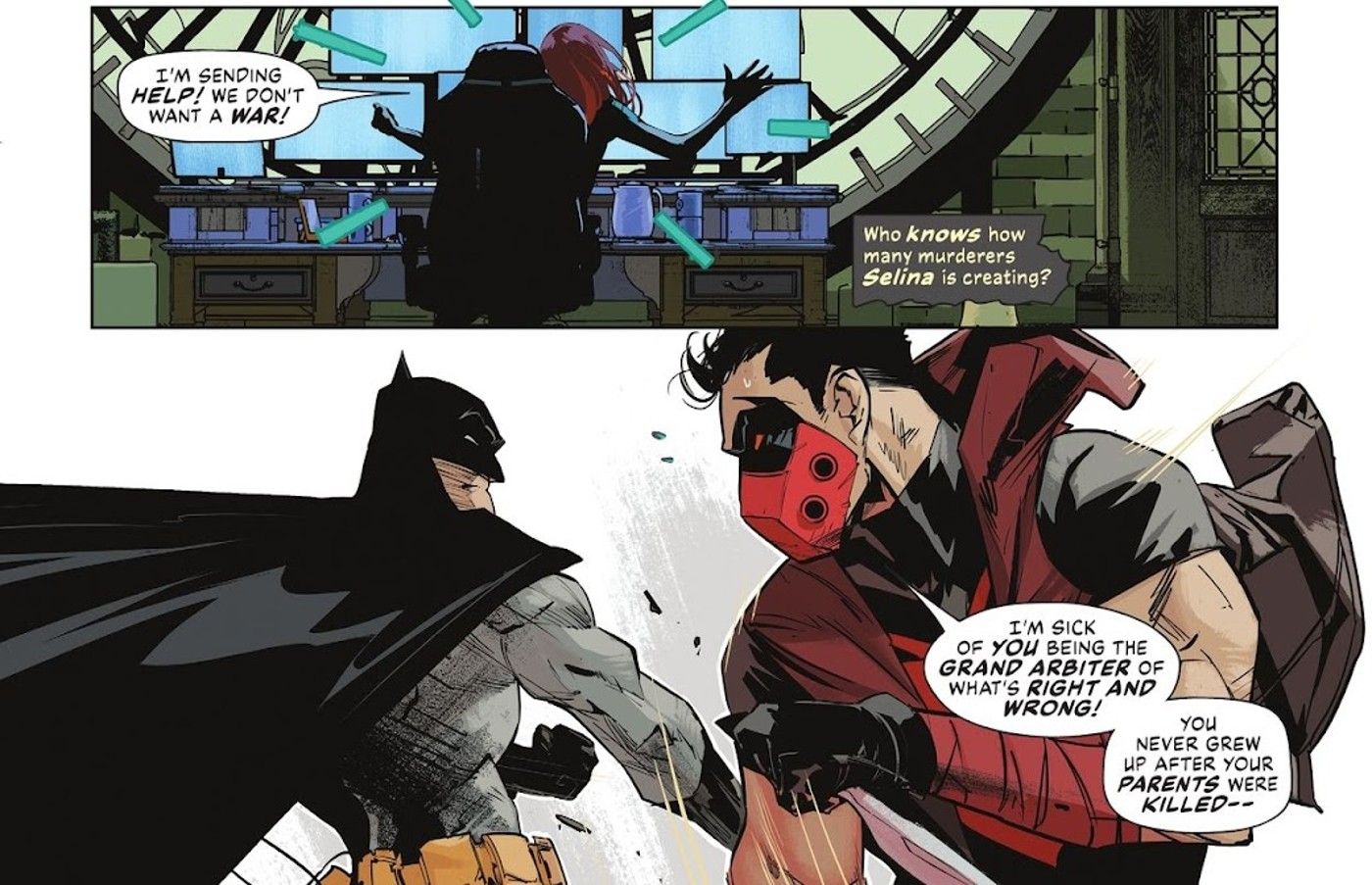 Red Hood Attacks Batman