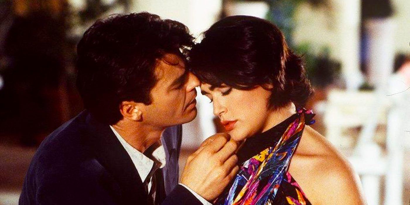 Rena Sofer as Lois Cerullo in an Intimate Moment with Wally Kurth as Ned Ashton in General Hospital