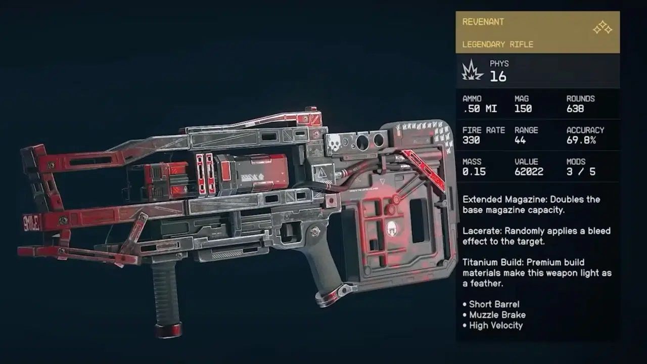 Revenant Rifle found in Starfield