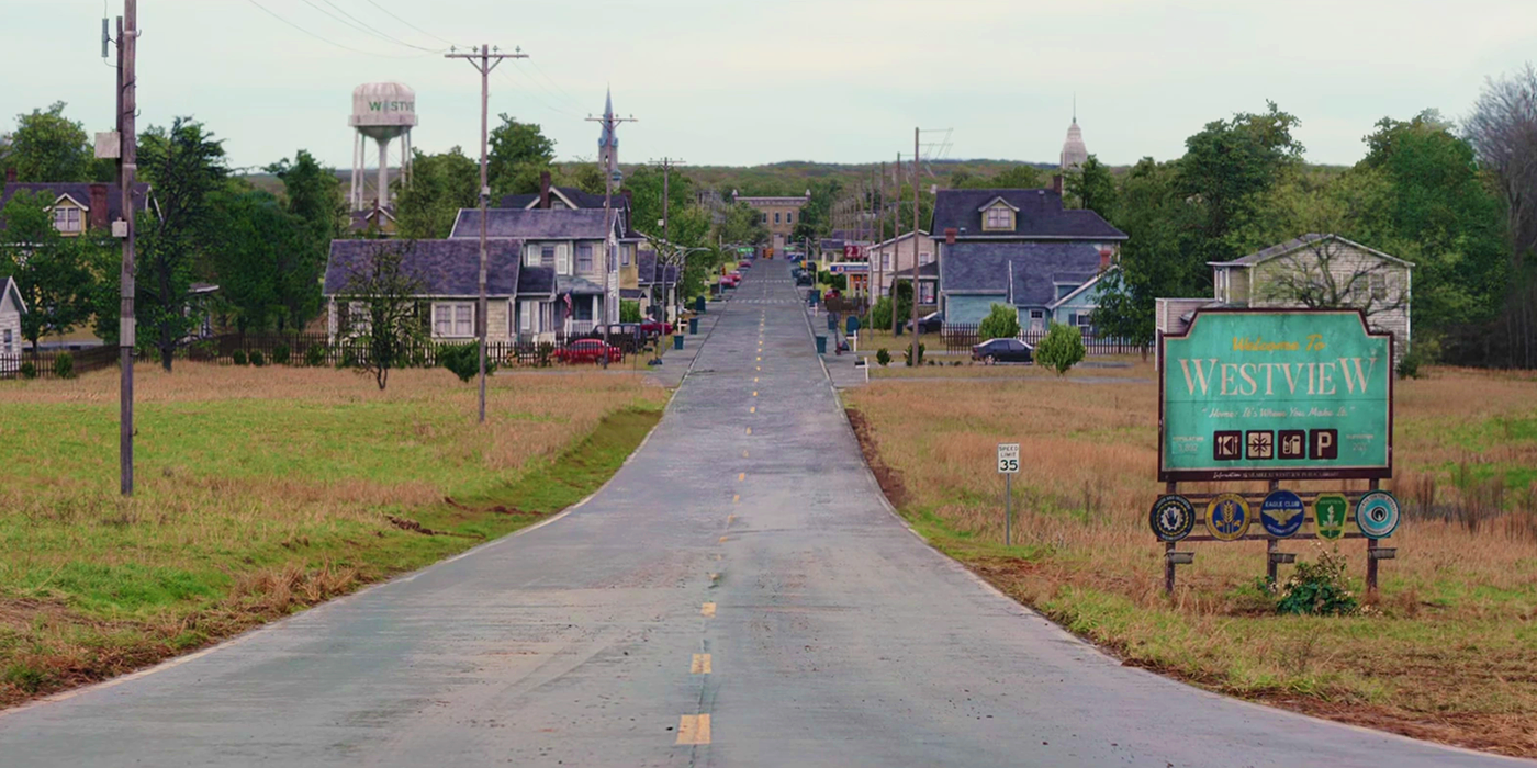 Road into Westview in WandaVision